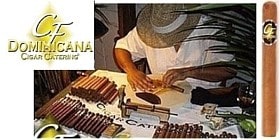 Cigar roller at So Cal wedding rolling cigars for guests